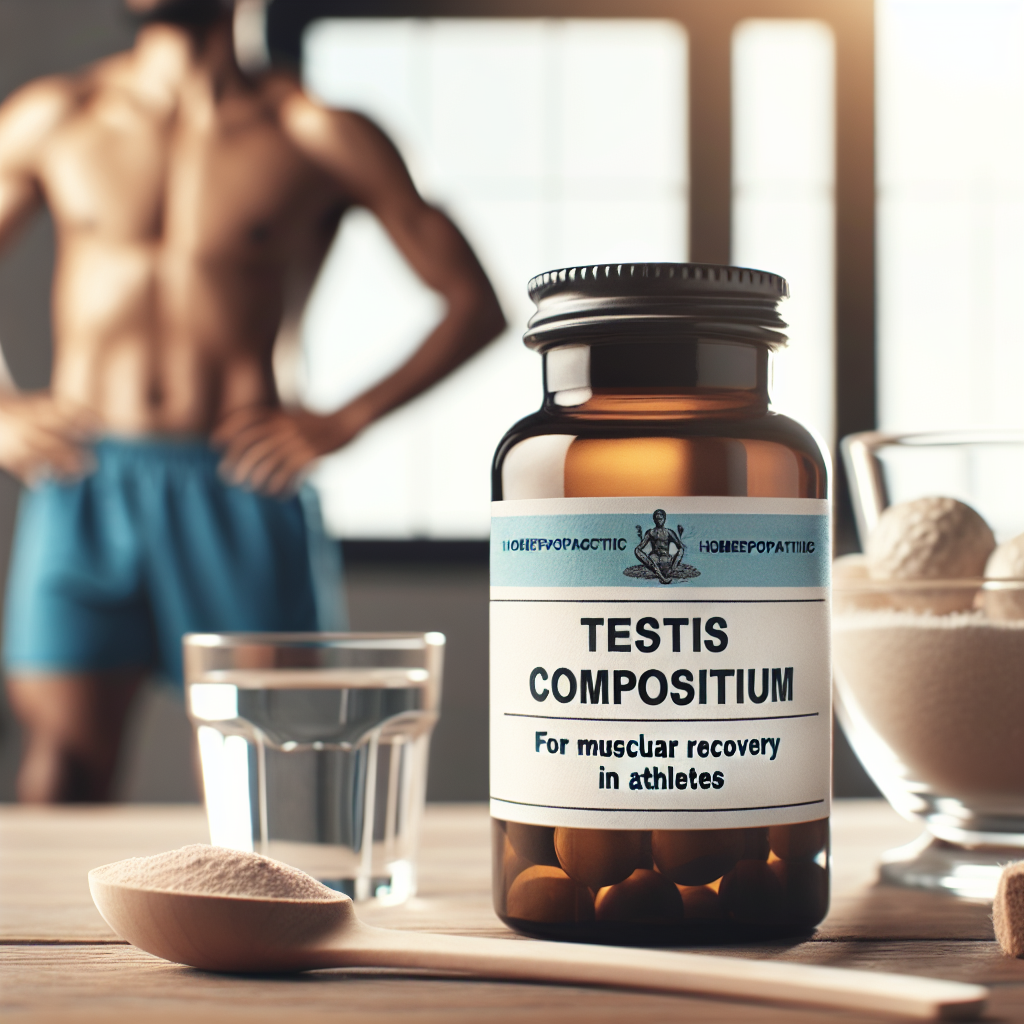 Testis compositum for muscular recovery in athletes