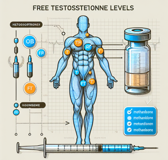 Free testosterone levels and methandienone injection